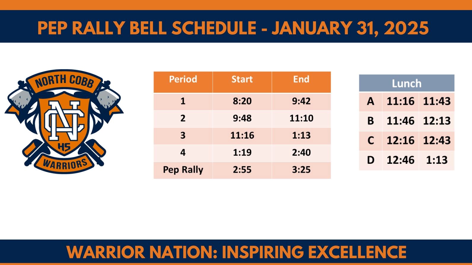 Rio Mesa High School Rally Schedule
